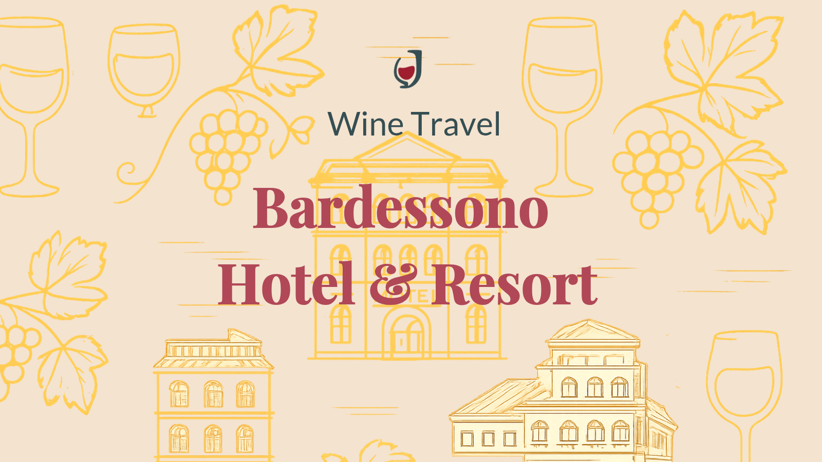 Illustrated cover for Bardessono Hotel & Resort in Yountville, Napa Valley, part of the Auberge Resorts Collection — created for Just Enough Joy Wine Travel.