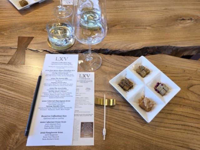 LXV wine paring tasting cube set